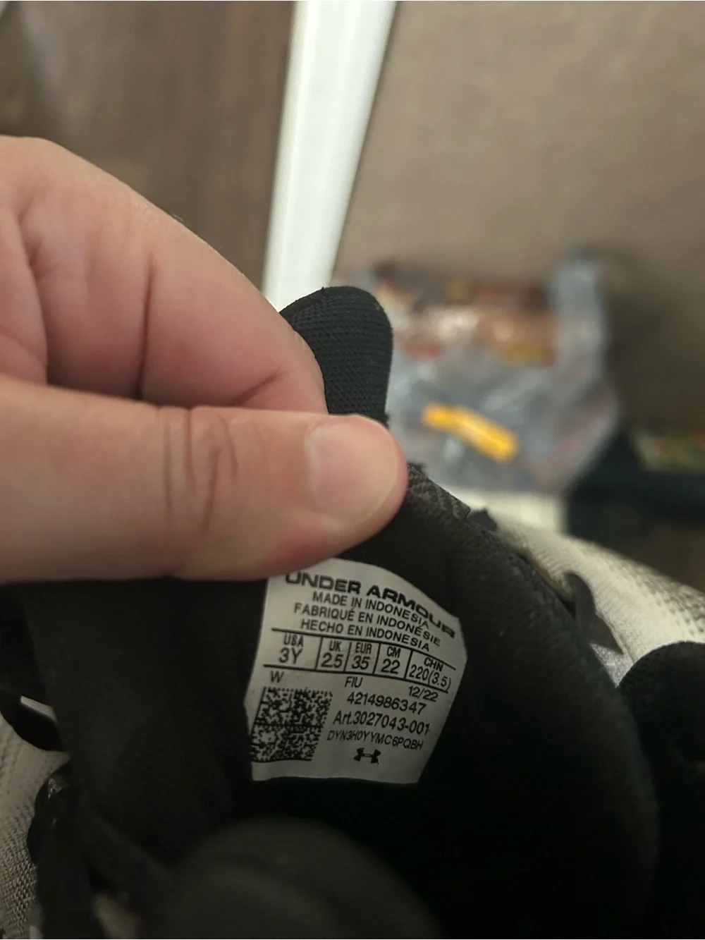 Under Armour Kids' Black & White Cleats